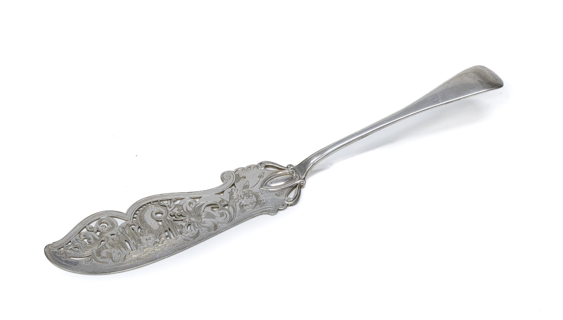 SILVER-PLATED CAKE SERVER BIRMINGHAM 1884