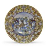 LUSTER CERAMIC PLATE FAENZA EARLY 20TH CENTURY