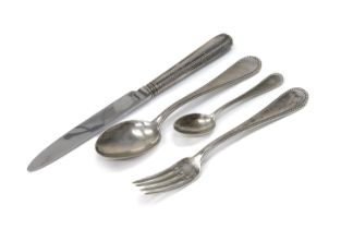 SILVER CUTLERY ALEXANDRIA SECOND HALF OF THE 20TH CENTURY