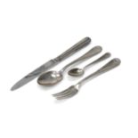 SILVER CUTLERY ALEXANDRIA SECOND HALF OF THE 20TH CENTURY