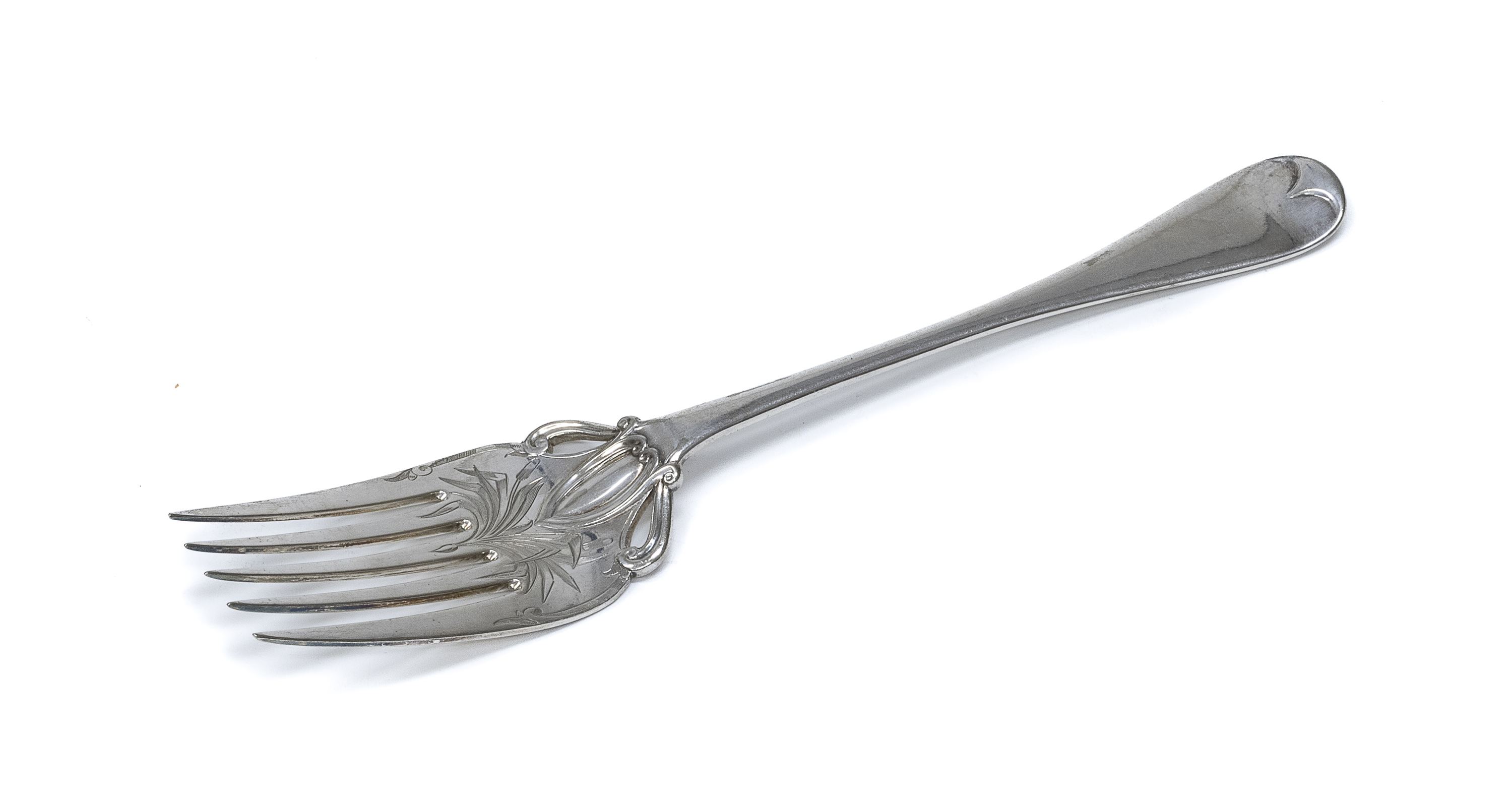 SILVER-PLATED ROASTING FORK BIRMINGHAM 1884