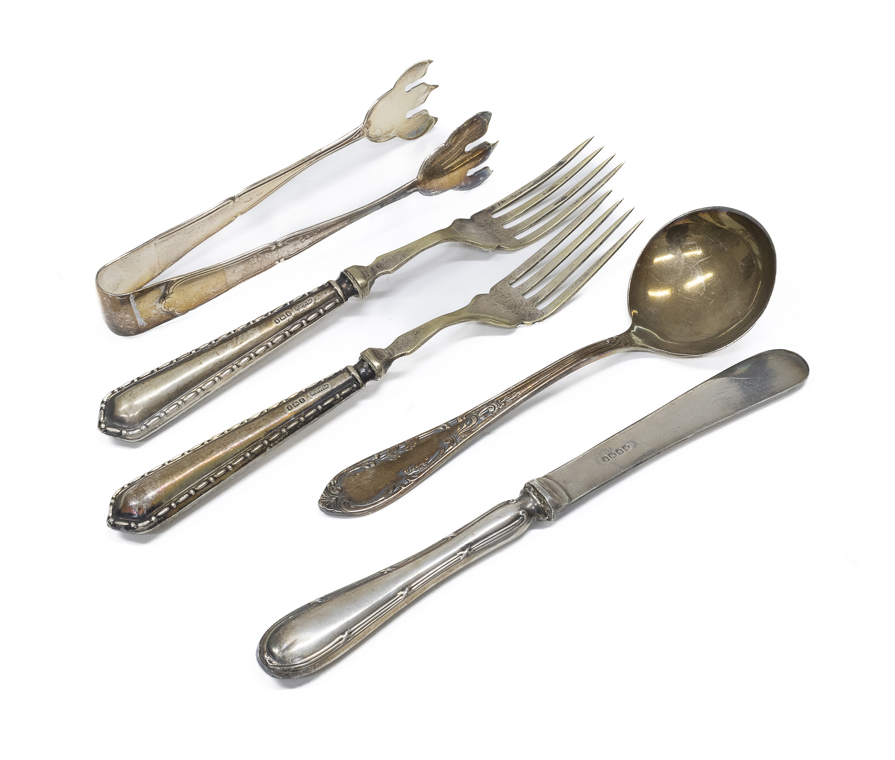 LOT OF SMALL SILVER AND SILVER-PLATED CUTLERY ENGLAND 20TH CENTURY