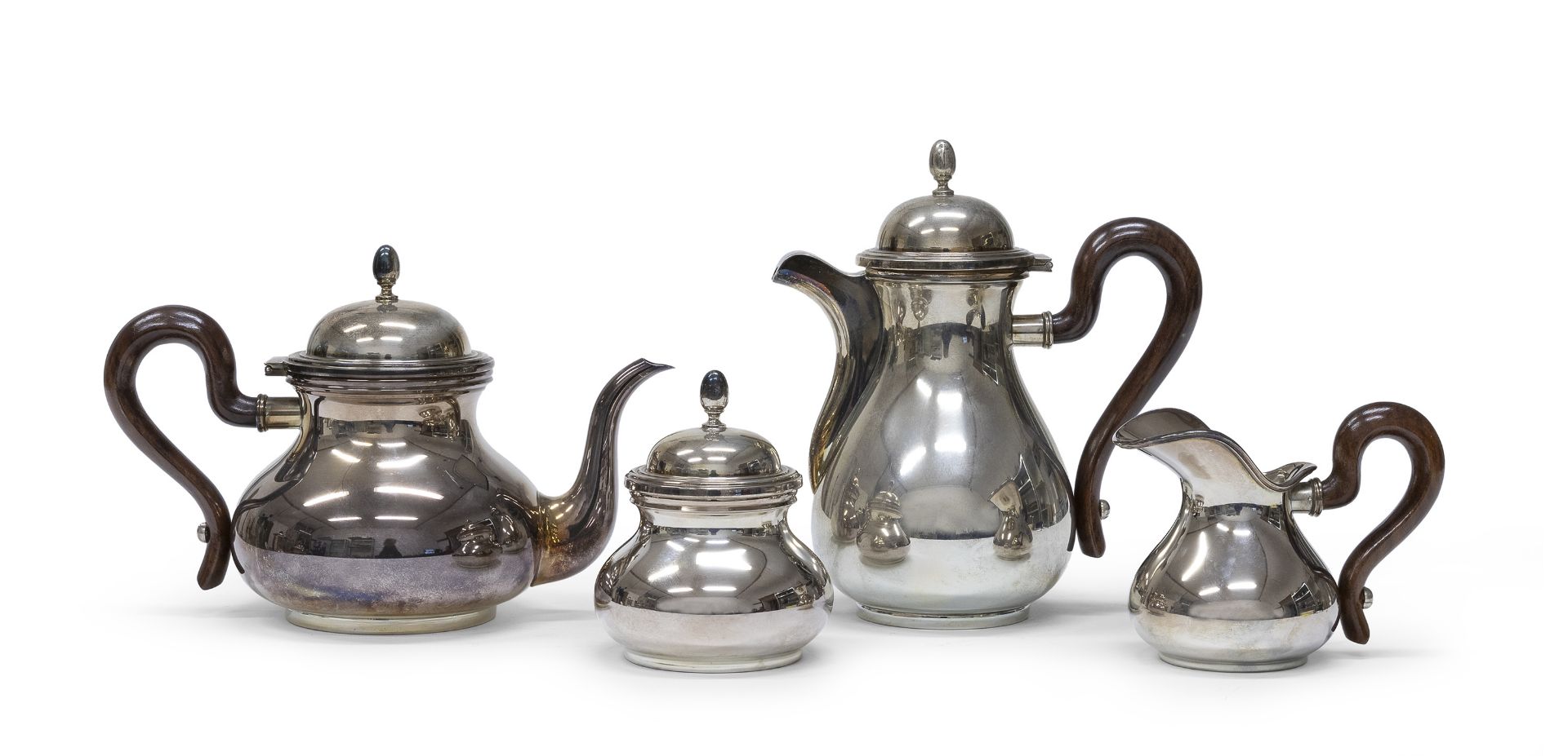 SILVER TEA AND COFFEE SET PADUA END OF THE 20TH CENTURY