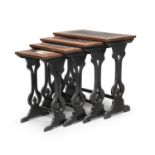 SET OF CHERRY NEST TABLES ENGLAND END OF THE 19TH CENTURY