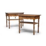 PAIR OF PINE WOOD CONSOLES NORTHERN ITALY 19th CENTURY