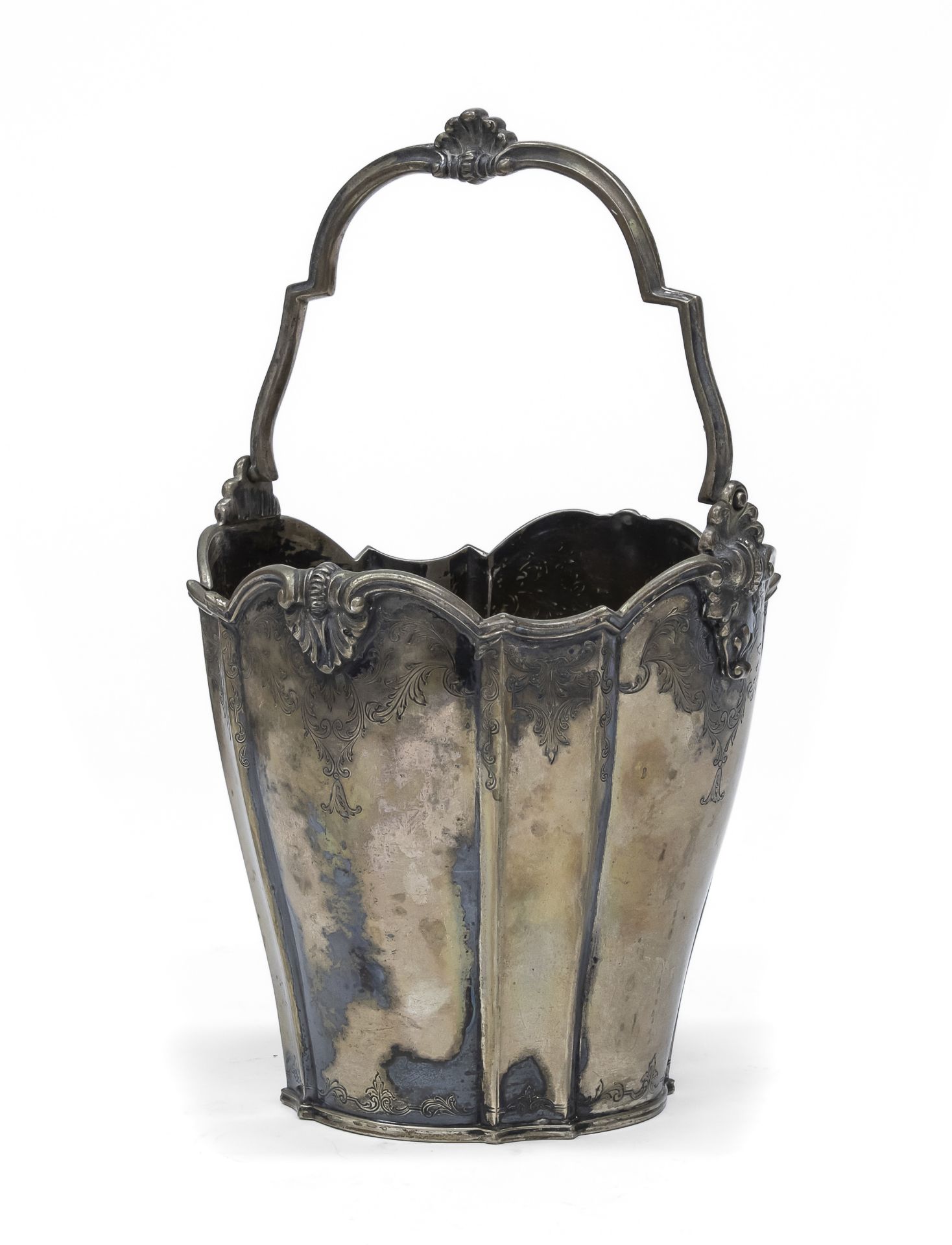 SILVER ICE BUCKET ITALY SECOND HALF OF THE 20TH CENTURY