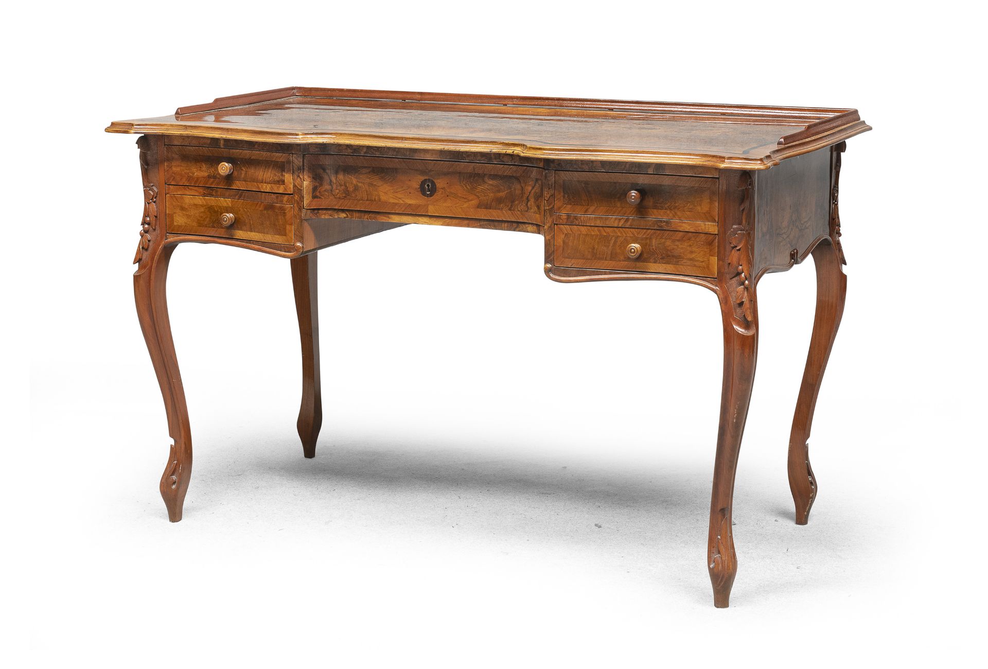 DESK IN OLIVE ROOT VENETO OR FIULI 19th CENTURY