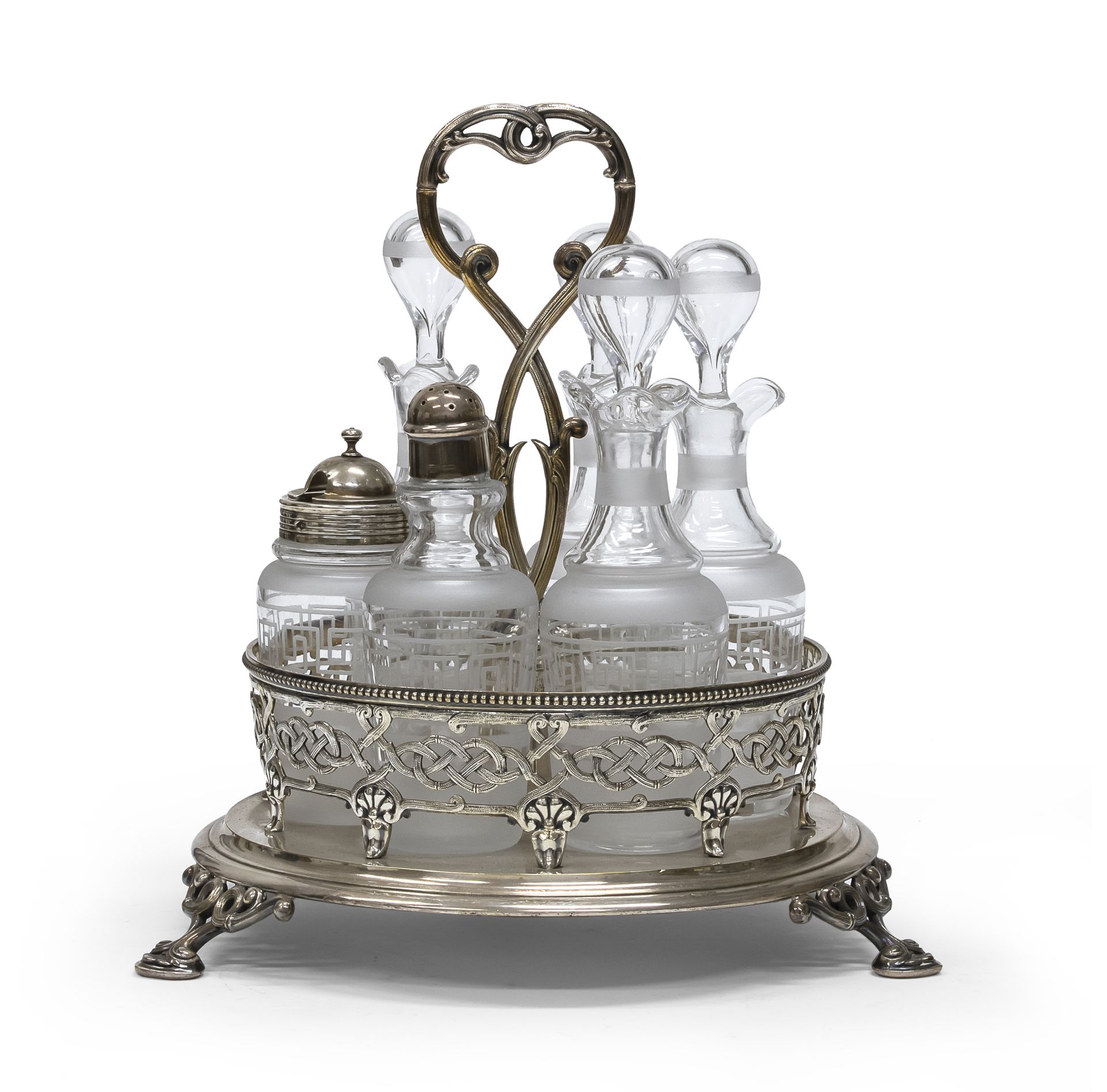 SILVER-PLATED OIL CRUET CHRISTOFLE EARLY 20TH CENTURY