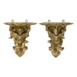 PAIR OF GILTWOOD SHELVES END OF THE 18TH CENTURY