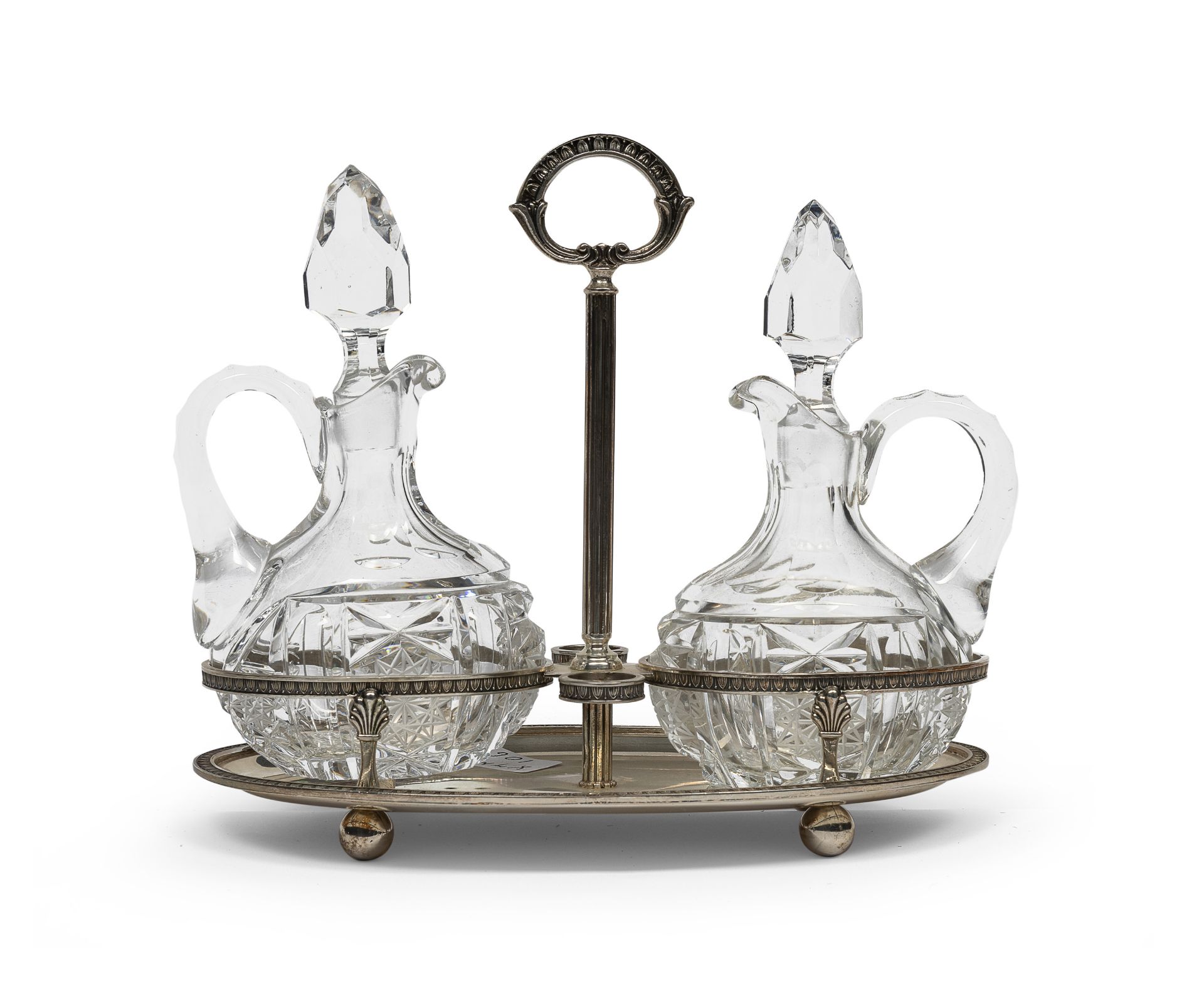 SILVER OIL CRUET BRESCIA EARLY 20TH CENTURY