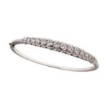 WHITE GOLD BANGLE WITH DIAMONDS