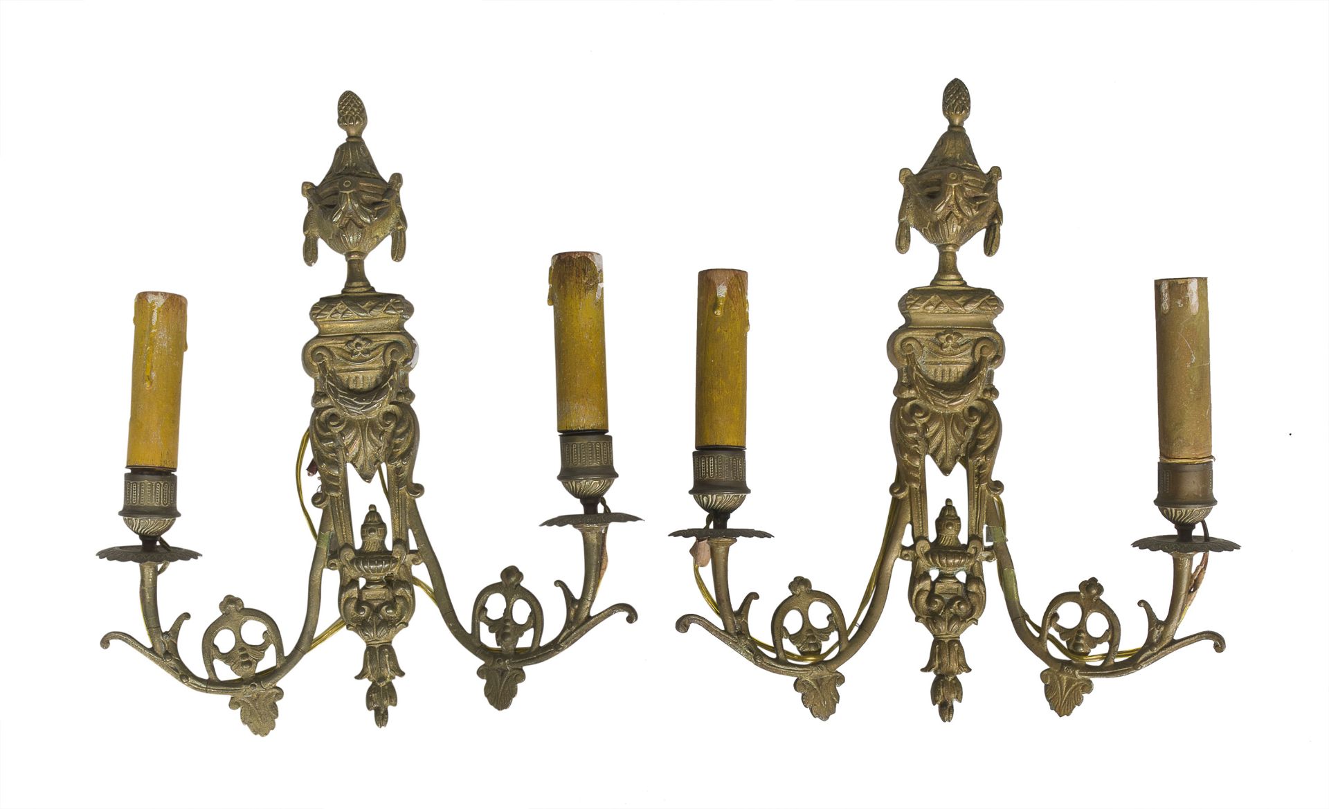 PAIR OF SMALL BRONZE WALL LAMPS END OF THE 19TH CENTURY