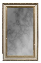 WHITE AND GOLD LACQUERED WOOD MIRROR 19th CENTURY