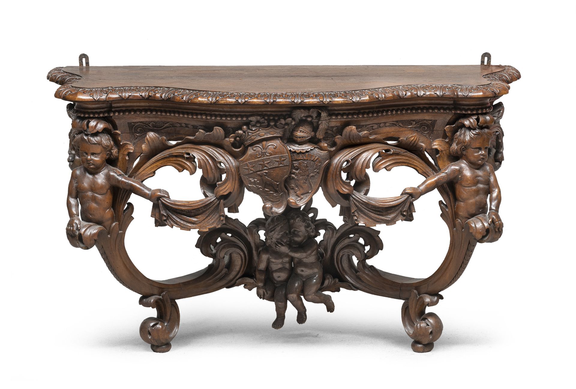 RARE WALNUT CONSOLE 19th CENTURY LIGURIA