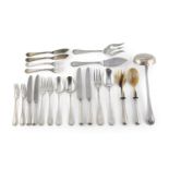 SILVER CUTLERY SET PADUA END OF THE 20TH CENTURY