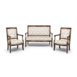 MAHOGANY LIVING ROOM SET 19TH CENTURY