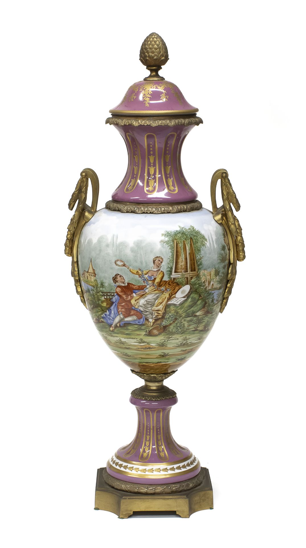 BIG PORCELAIN POTICHE PROBABLY SEVRES LATE 19TH CENTURY