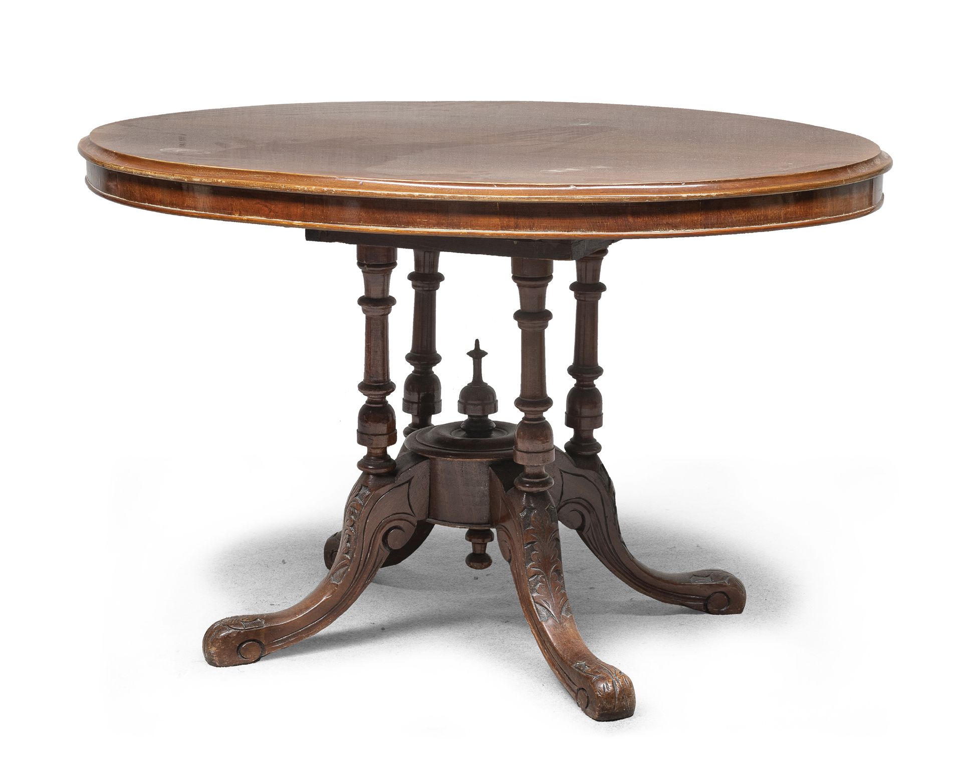OVAL MAHOGANY TABLE ENGLAND END OF THE 19TH CENTURY