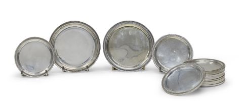 FOURTEEN SILVER COASTERS PALERMO END OF THE 20TH CENTURY