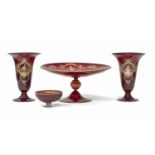 RUBY GLASS SET VENICE EARLY 20TH CENTURY