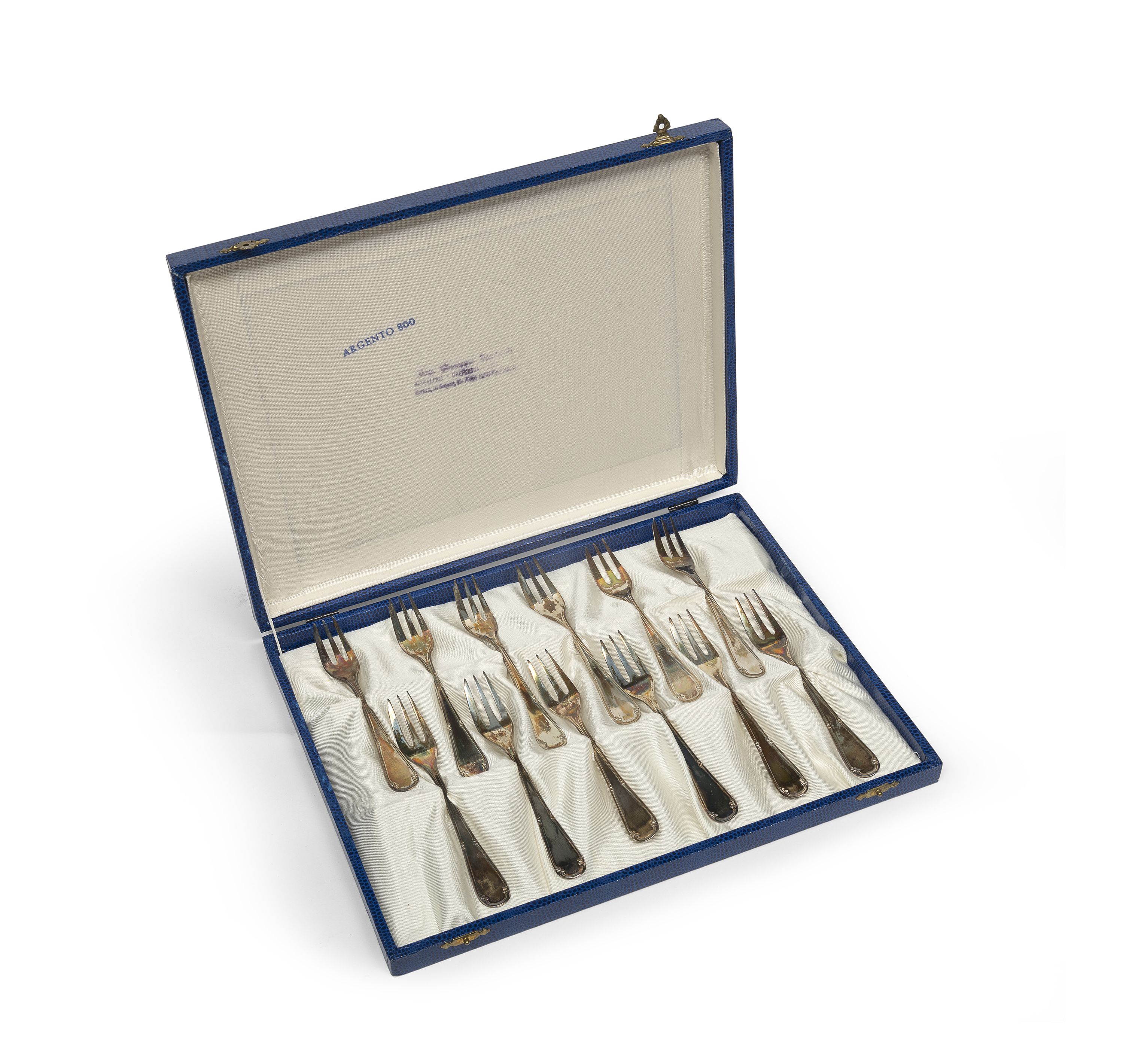 TWELVE SILVER FISH FORKS ITALY END OF THE 20TH CENTURY