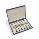 TWELVE SILVER FISH FORKS ITALY END OF THE 20TH CENTURY