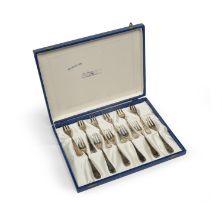 TWELVE SILVER FISH FORKS ITALY END OF THE 20TH CENTURY