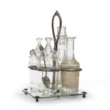 SILVER-PLATED OIL CRUET 20TH CENTURY