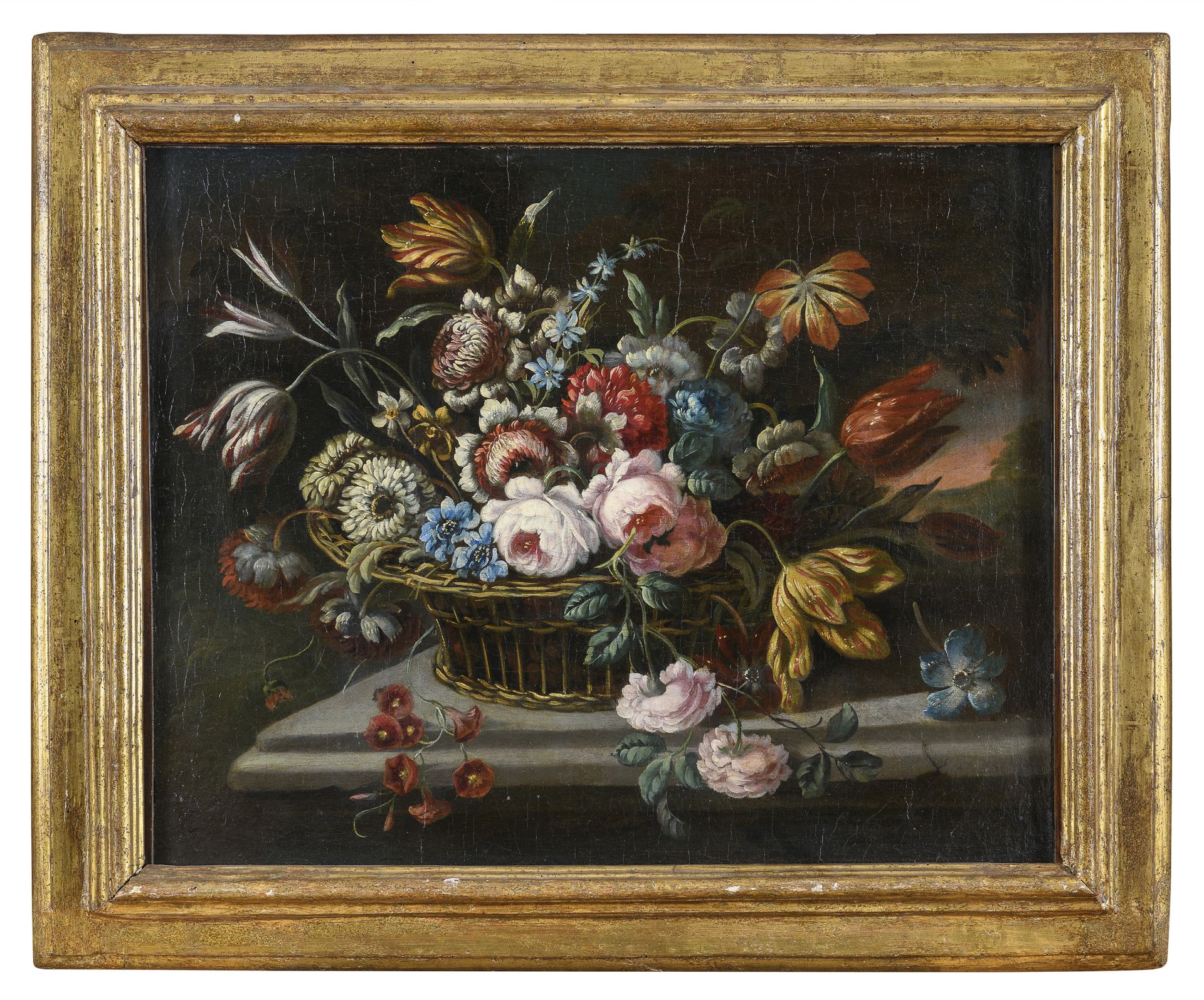 ROMAN OIL PAINTING EARLY 18TH CENTURY