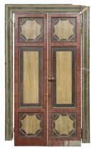 DOUBLE DOOR IN LACQUERED WOOD CENTRAL ITALY END OF THE 18TH CENTURY