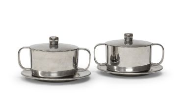 TWO SUGAR BOWLS DESIGNED BY GIO PONTI FOR KRUPP 1950s