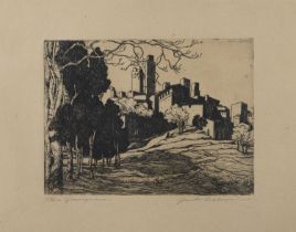 ETCHING BY GUIDO COLUCCI 1920s
