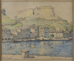 PASTEL AND PENCIL DRAWING BY GUIDO COLUCCI 1920
