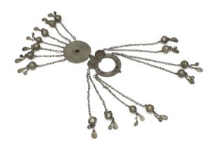 A BERBER SILVER-PLATED PENDANT. EARLY 20TH CENTURY.