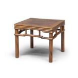 A CHINESE BAMBOO COFFEE TABLE. 20TH CENTURY.