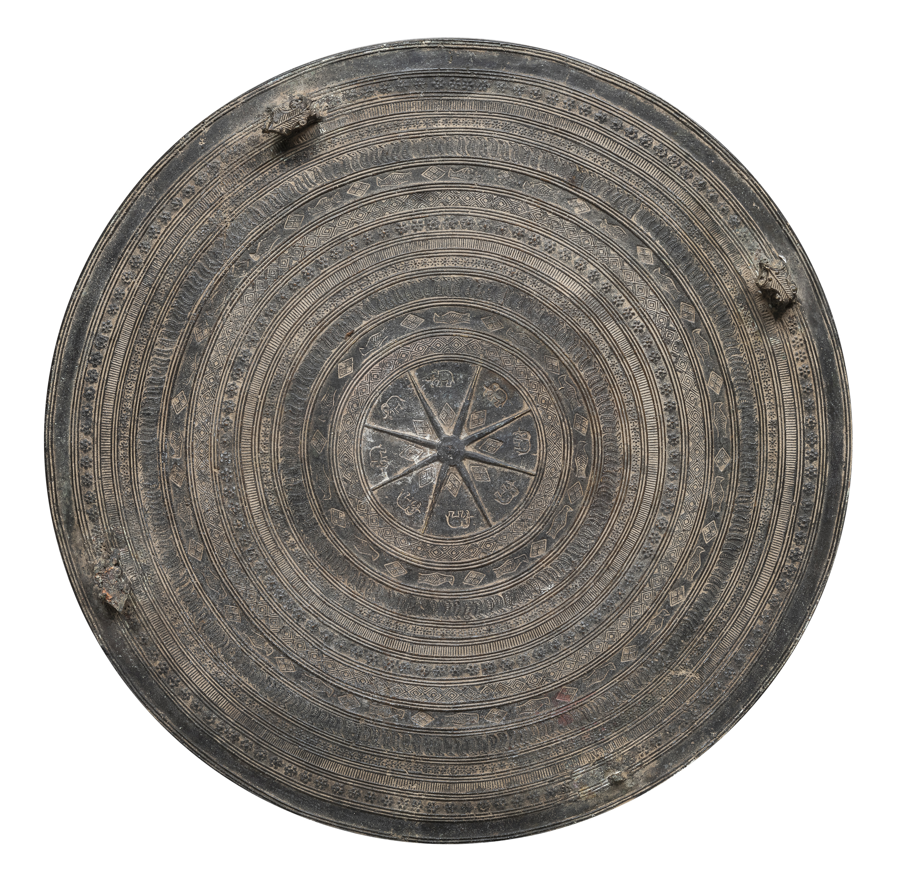 A BURMA BRONZE FROG DRUM. 18TH CENTURY. MISSING PART. - Image 2 of 2