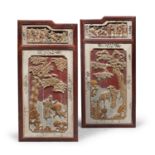 A PAIR OF CHINESE LAQUER WOOD DOORS. EARLY 20TH CENTURY.