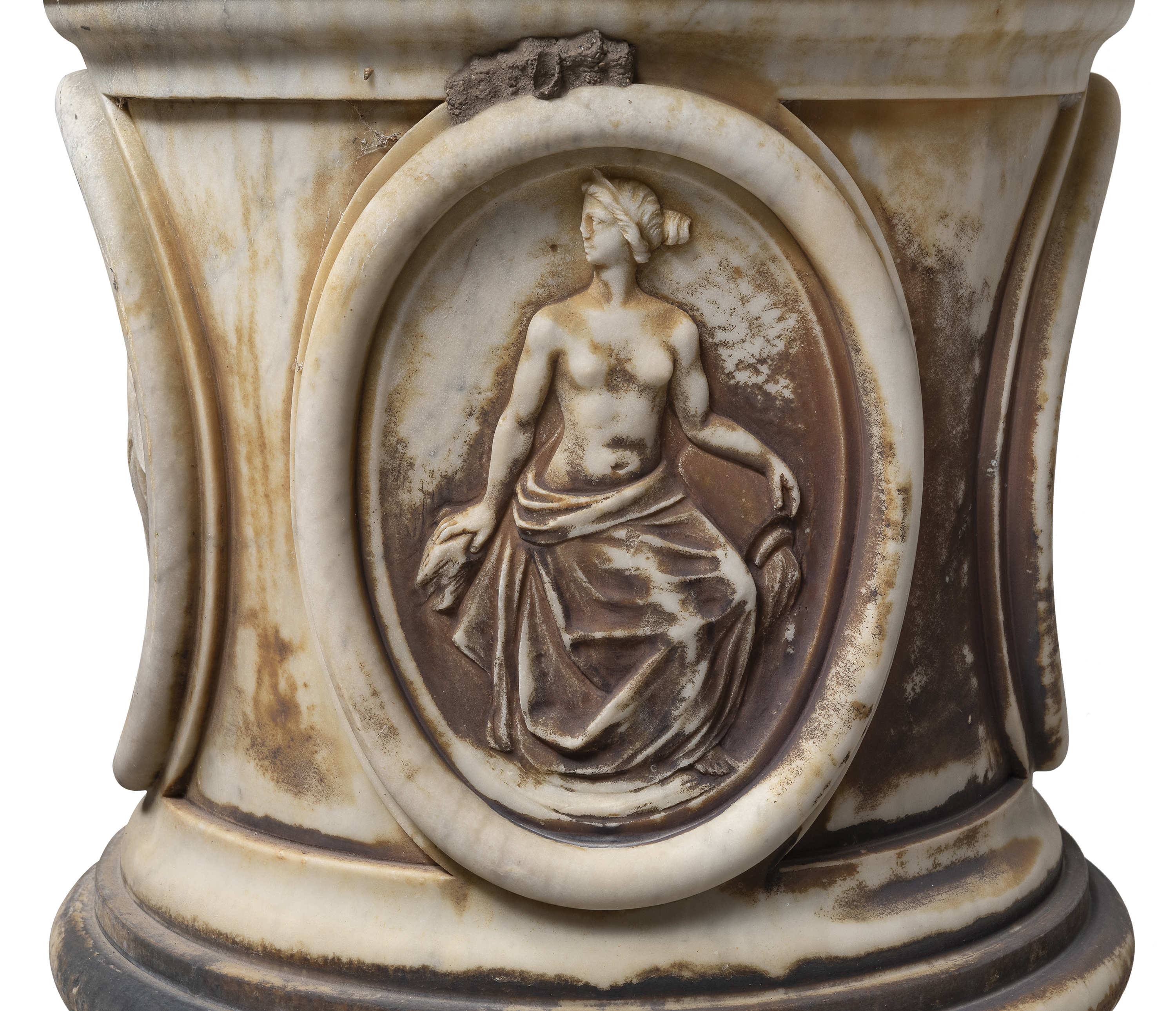 MEDICI VASE IN WHITE MARBLE NEOCLASSIC STYLE EARLY 20TH CENTURY - Image 2 of 3