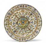 LARGE CERAMIC PLATE MOLARONI PESARO END OF THE 19TH CENTURY