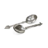 PAIR OF SILVER SPOONS HOLLAND END OF THE 18TH EARLY 19th CENTURY