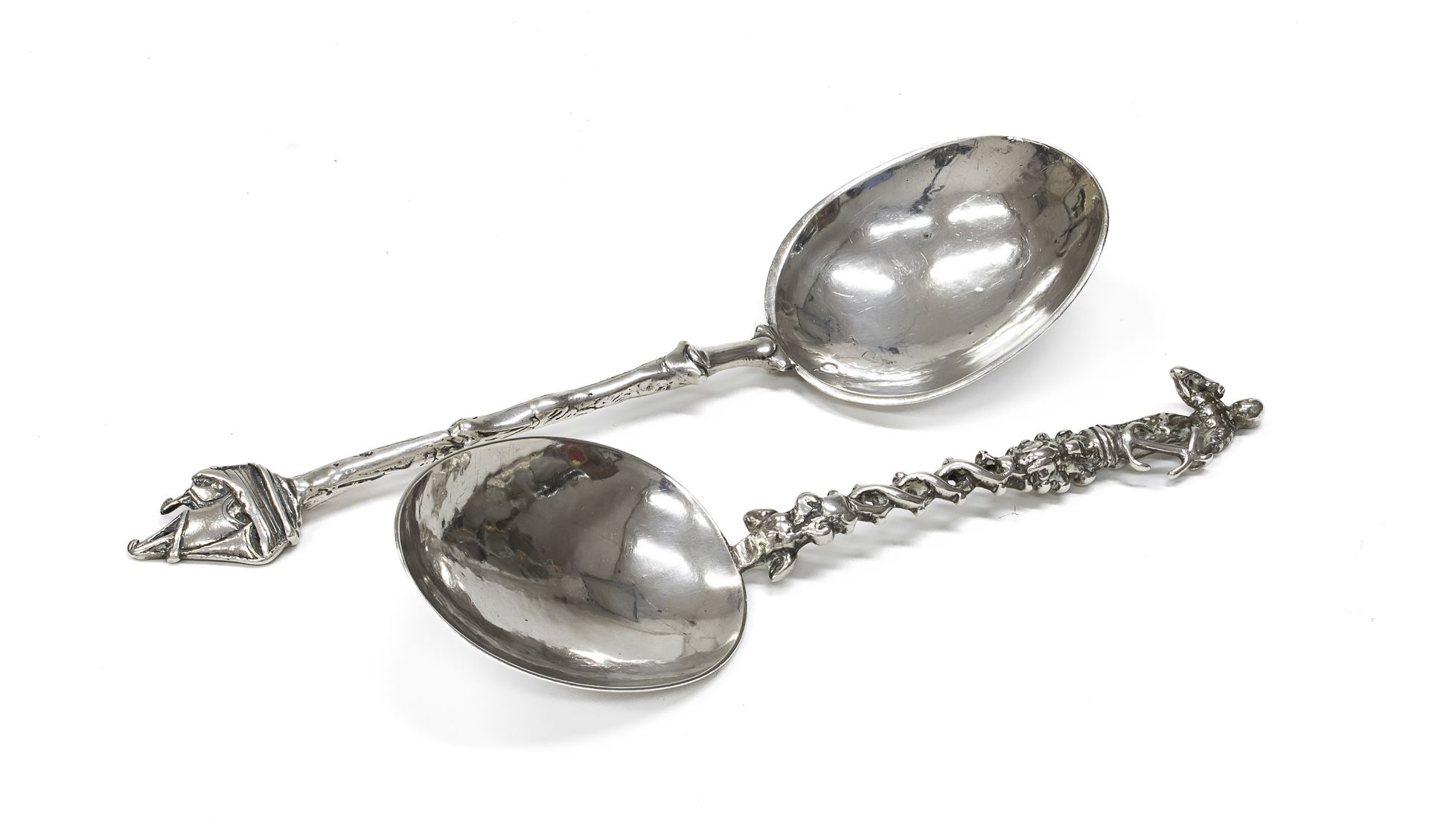 PAIR OF SILVER SPOONS HOLLAND END OF THE 18TH EARLY 19th CENTURY
