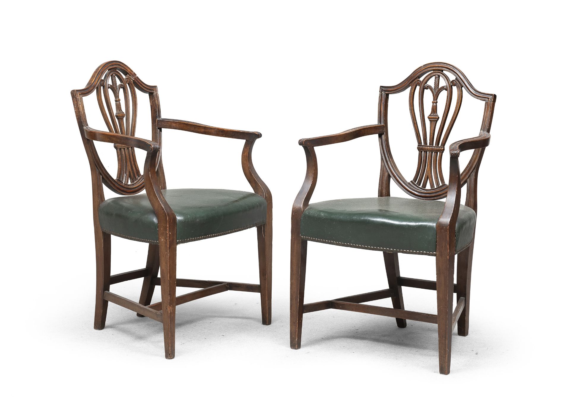 SIX CHAIRS AND TWO MAHOGANY CHAIRS ENGLAND GEORGE III PERIOD - Image 2 of 2