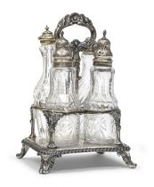 SILVER-PLATED OIL CRUET EARLY 20TH CENTURY
