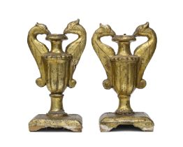 PAIR OF GILTWOOD PORTAPALME END OF THE 18TH CENTURY