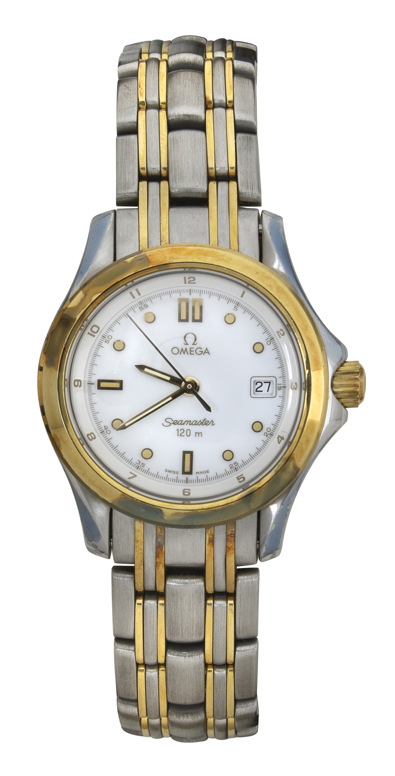 LADY OMEGA SEAMASTER STEEL AND GOLD WRIST WATCH REF. 23712000