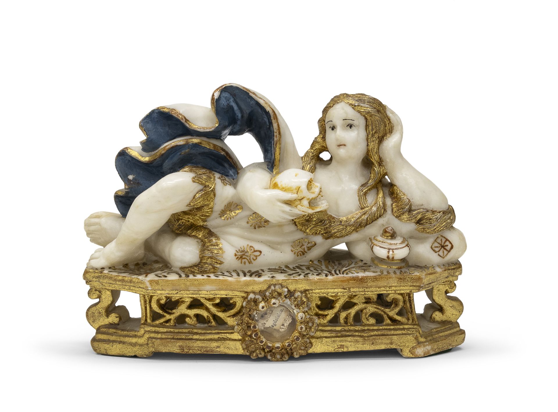 ALABASTER RELIQUARY SCULPTURE PROBABLY 17TH CENTURY ROME