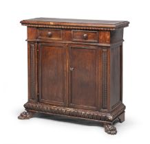WALNUT SIDEBOARD CENTRAL ITALY ANTIQUE ELEMENTS