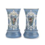 BEAUTIFUL PAIR OF OPALINE VASES END OF THE 19TH CENTURY