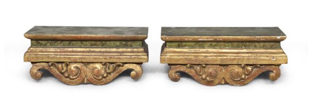 PAIR OF SMALL SHELVES IN LACQUERED AND GILT WOOD 18TH CENTURY