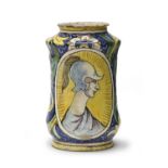 MAIOLICA ALBARELLO CALTAGIRONE FORNACE GESUALDO DI BARTOLO END OF 19TH CENTURY